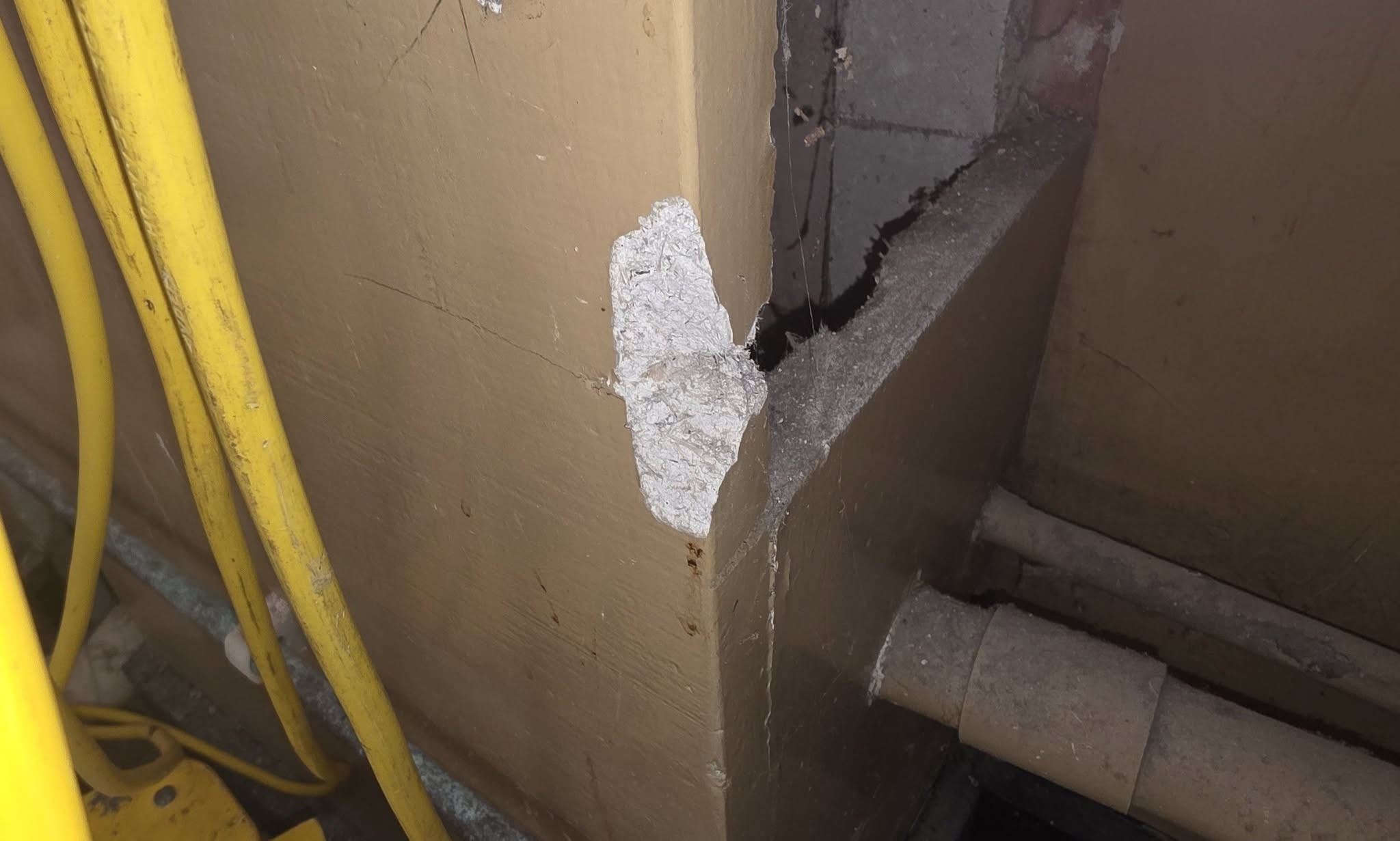 Asbestos inside walls
